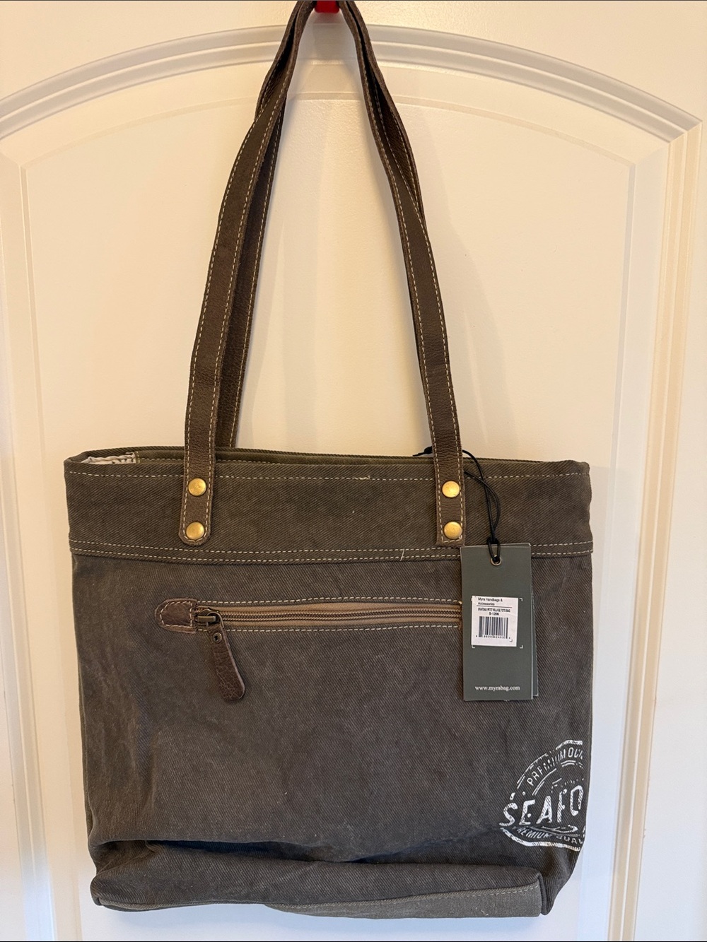 Myra Bag Chateau Petit Village Canvas Tote - Picture 4 of 13